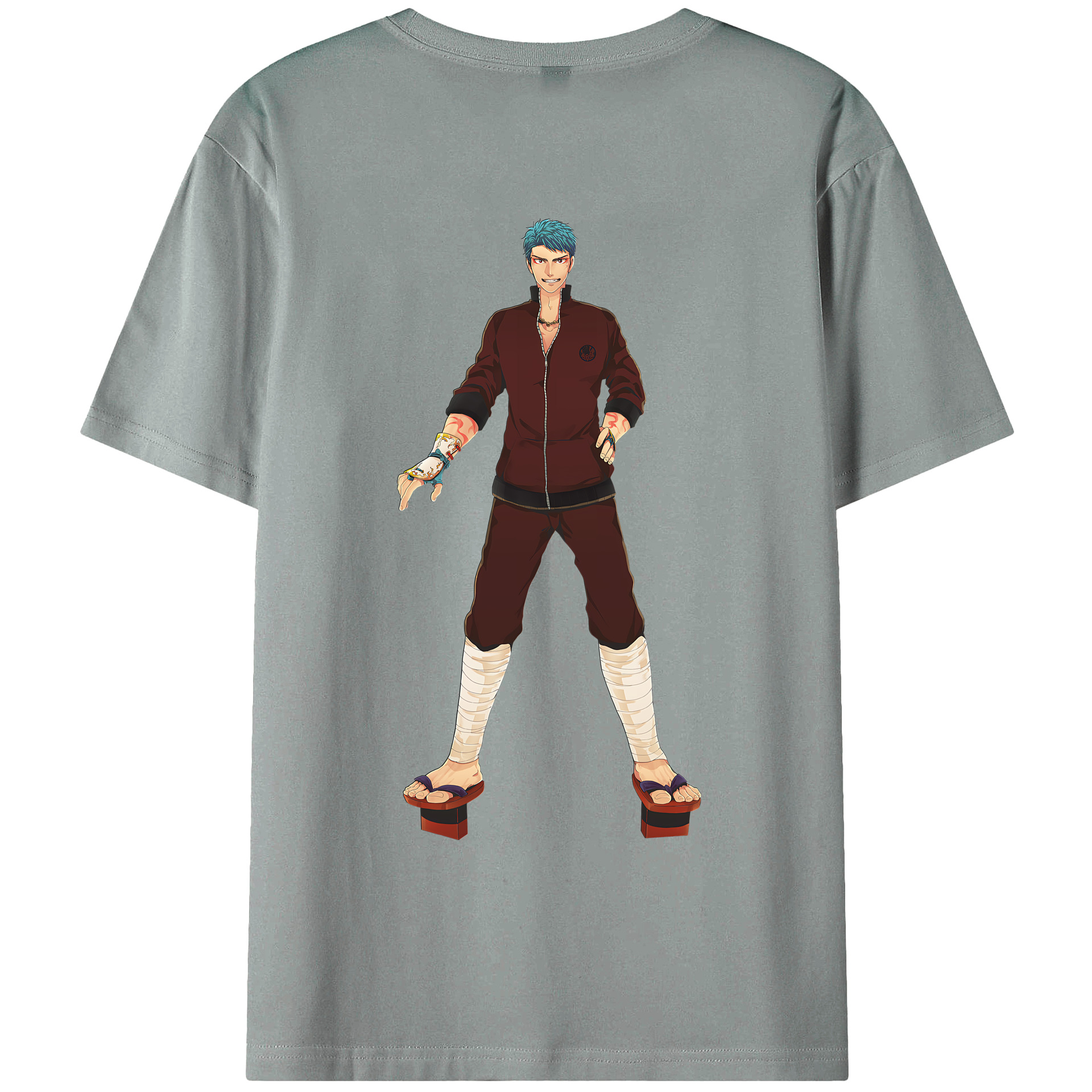 （画像用） 刀剣乱舞 Touken Ranbu 綿100％ メンズ半袖Tシャツ（バックプリント） 通気性